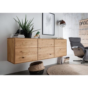 Hängeschrank III Massivholz Wildeiche, geölt Braun 172 x 52 x 41cm