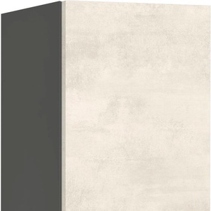 Hängeschrank NOBILIA Riva, Ausrichtung wählbar, vormontiert Schränke Gr. B/H/T: 30 cm x 72 cm x 37,2 cm, Türanschlag rechts, 1 St., front: weißbeton nachbildung, korpus: schiefergrau Hängeschränke