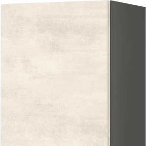 Hängeschrank NOBILIA Riva, Ausrichtung wählbar, vormontiert Schränke Gr. B/H/T: 45 cm x 72 cm x 37,2 cm, Türanschlag links, 1 St., front: weißbeton nachbildung, korpus: schiefergrau Hängeschränke