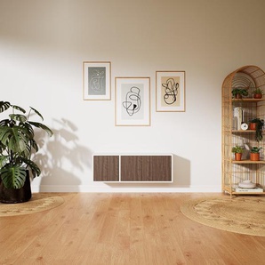 Hängeschrank Nussbaum - Moderner Wandschrank: Türen in Nussbaum - 115 x 41 x 34 cm, konfigurierbar