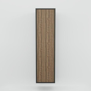 Hängeschrank Nussbaum - Moderner Wandschrank: Türen in Nussbaum - 41 x 156 x 34 cm, konfigurierbar