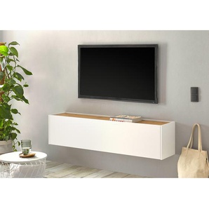 Hängeschrank 150 x 35 x 30cm Weiß/Weiß