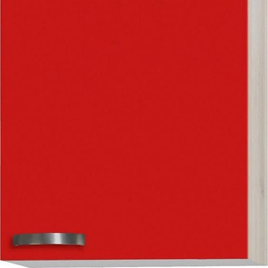 Hängeschrank OPTIFIT Faro Schränke Gr. B/H/T: 60 cm x 89,6 cm x 34,6 cm, 1 St., rot (rot glanz) Hängeschränke mit Metallgriff, Breite 60 cm