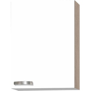Hängeschrank OPTIFIT Faro Schränke Gr. B/H/T: 60 cm x 89,6 cm x 34,6 cm, 1 St., weiß (weiß matt) Hängeschränke mit Metallgriff, Breite 60 cm