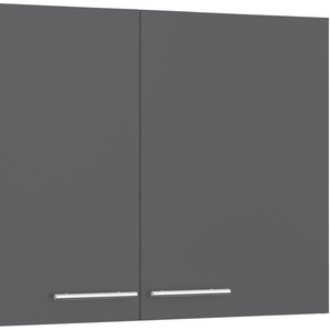 Hängeschrank OPTIFIT Lilly Schränke Gr. B/H/T: 100 cm x 70,4 cm x 34,6 cm, 2 St., schwarz (anthrazit matt, anthrazit, wildeiche) Hängeschränke Breite 100 cm, 2 Türen, 4 Einlegeböden