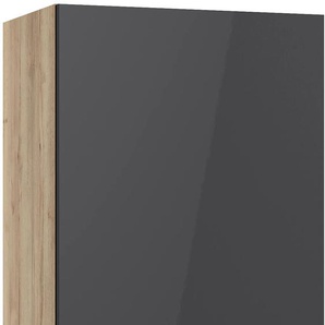 Hängeschrank OPTIFIT Lilly2 Schränke Gr. B/H/T: 50 cm x 70,4 cm x 34,6 cm, 1 St., schwarz (anthrazit lackiert, wildeiche, wildeiche) Hängeschränke Breite 50 cm, 1 Tür, 2 Einlegeböden