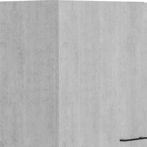Hängeschrank OPTIFIT Tokio Schränke Gr. B/H/T: 60 cm x 70,4 cm x 34,9 cm, 1 St., Komplettausführung, grau (betonfarben) Hängeschränke 60 cm breit, mit 1 Tür, Metallgriff