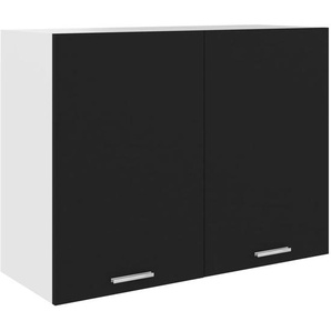 Hängeschrank Lyon Schwarz 80x31x60 cm Holzwerkstoff