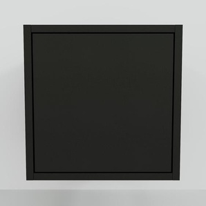 Hängeschrank Schwarz - Moderner Wandschrank: Türen in Schwarz - 41 x 40 x 47 cm, konfigurierbar