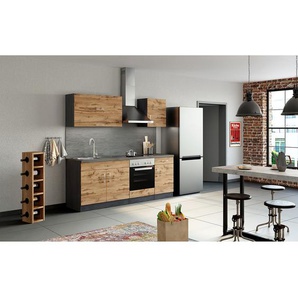 Hängeschrank Sorrento II 100cm Braun/Grau/Wotaneiche Dekor/Graphit