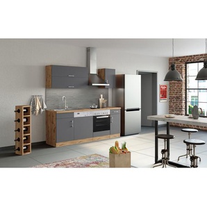 Hängeschrank Sorrento II 110cm Grau/Grau/Wotaneiche Dekor