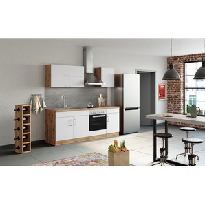 Hängeschrank Sorrento II 100cm Weiß/Wotaneiche Dekor/Weiß