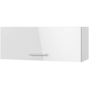Hängeschrank V 90cm Weiß/Hochglanz Weiß