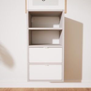 Hängeschrank Weiß - Moderner Wandschrank: Schubladen in Weiß - 41 x 79 x 34 cm, konfigurierbar