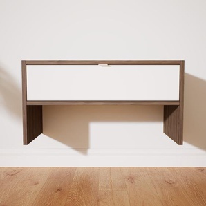 Hängeschrank Weiß - Moderner Wandschrank: Schubladen in Weiß - 77 x 41 x 34 cm, konfigurierbar