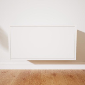 Hängeschrank Weiß - Moderner Wandschrank: Schubladen in Weiß - 77 x 41 x 34 cm, konfigurierbar