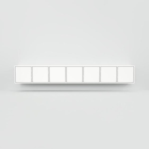 Hängeschrank Weiß - Moderner Wandschrank: Türen in Weiß - 272 x 41 x 34 cm, konfigurierbar