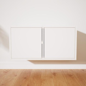 Hängeschrank Weiß - Moderner Wandschrank: Türen in Weiß - 79 x 41 x 34 cm, konfigurierbar
