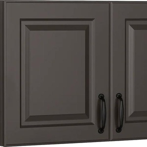 Hängeschrank WIHO KÜCHEN Erla Schränke Gr. B/H/T: 100 cm x 56,6 cm x 35 cm, 2 St., grau (anthrazit, anthrazit) Hängeschränke 100 cm breit mit Kassettenfront