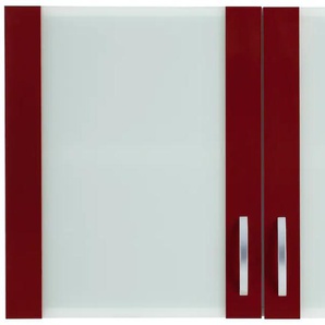 Hängeschrank WIHO KÜCHEN Flexi Schränke Gr. B/H/T: 100 cm x 56 cm x 35 cm, rot (front: glanz, korpus: weiß) Hängeschränke