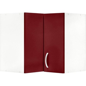 Hängeschrank WIHO KÜCHEN Flexi Schränke Gr. B/H/T: 60 cm x 56,5 cm x 35 cm, rot (front: glanz, korpus: weiß) Hängeschränke