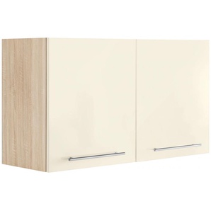Hängeschrank WIHO KÜCHEN Flexi2, beige (front: magnolia, korpus: sonoma eiche), B:100cm H:56cm T:35cm, Schränke, Breite 100 cm