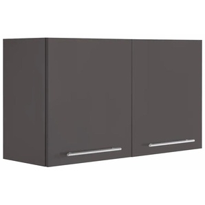 Hängeschrank WIHO KÜCHEN Flexi2, grau (front und korpus: anthrazit), B:100cm H:56cm T:35cm, Schränke, Breite 100 cm
