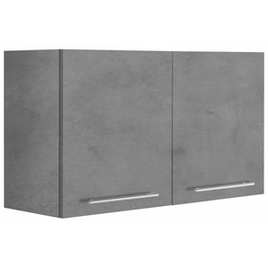 Hängeschrank WIHO KÜCHEN Flexi2, grau (front und korpus: betonfarben), B:100cm H:56cm T:35cm, Schränke, Breite 100 cm