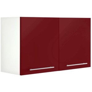 Hängeschrank WIHO KÜCHEN Flexi2, rot (front: rot glanz, korpus: weiß), B:100cm H:56cm T:35cm, Schränke, Breite 100 cm