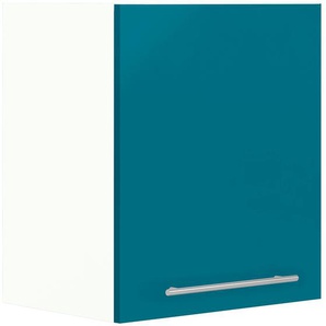 Hängeschrank WIHO KÜCHEN Flexi2, blau (front: ozeanblau, korpus: weiß), B:50cm H:56cm T:35cm, Schränke, Breite 50 cm