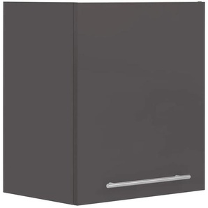 Hängeschrank WIHO KÜCHEN Flexi2, grau (front und korpus: anthrazit), B:50cm H:56cm T:35cm, Schränke, Breite 50 cm