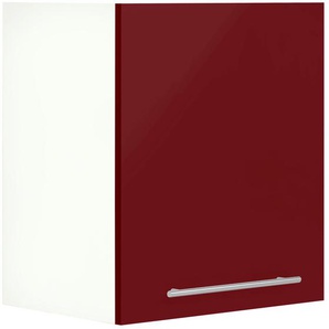Hängeschrank WIHO KÜCHEN Flexi2, rot (front: rot glanz, korpus: weiß), B:50cm H:56cm T:35cm, Schränke, Breite 50 cm