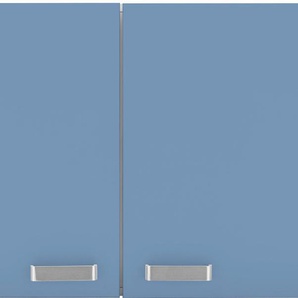 Hängeschrank WIHO KÜCHEN Husum Schränke Gr. B/H/T: 100 cm x 56,5 cm x 35 cm, 2 St., blau (front: himmelblau, korpus: weiß) Hängeschränke 100 cm breit