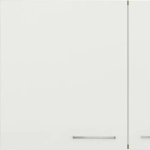 Hängeschrank WIHO KÜCHEN Zell Schränke Gr. B/H/T: 100 cm x 56,5 cm x 35 cm, weiß (front: weiß, korpus und arbeitsplatte: satin blackwood) Hängeschränke