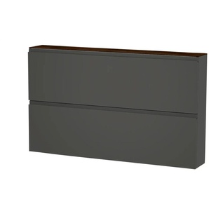 Hängeschuhschrank  Oskar ¦ grau ¦ Maße (cm): B: 136 H: 81 T: 22.0
