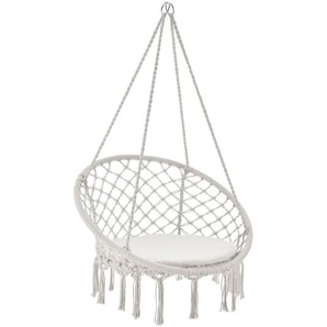 Hängesessel Cadras in Beige mit Sitzkissen