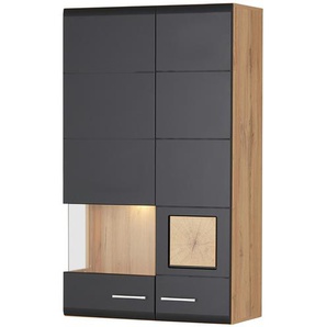 Hängevitrine  Cortina ¦ grau ¦ Maße (cm): B: 80 H: 137 T: 37.0