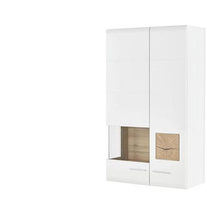 Hängevitrine  Cortina ¦ weiß ¦ Maße (cm): B: 80 H: 136 T: 37.0