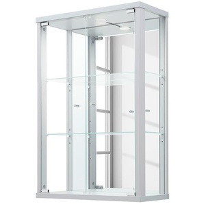 Hängevitrine II 56 x 82 x 25cm Silber/Silber
