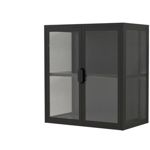 Hängevitrine  Flokas ¦ schwarz ¦ Maße (cm): B: 60 H: 65