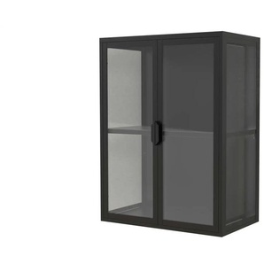 Hängevitrine  Flokas ¦ schwarz ¦ Maße (cm): B: 60 H: 80