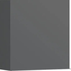 Hängevitrine PLACES OF STYLE Onyx Schränke Gr. B/H/T: 55,4 cm x 55,7 cm x 27 cm, ohne Glas, 1 St., grau (anthrazit hochglanz) Hängevitrinen