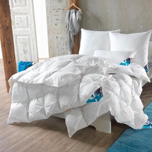 Haeussling Daunenbettdecke Hygge Home, Bettdecken für Sommer und Winter, Ganzjahresdecke, Decke, Füllung: weiße, neue 90% Daunen und 10% Federn, Kl. 1, Bezug: 100% Baumwolle, Bettdecke 135x200 cm, 155x220 cm & weitere Größen