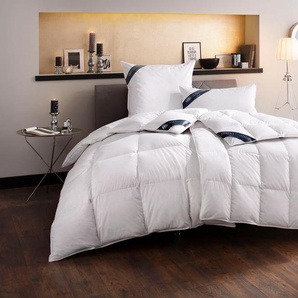 Daunenbettdecke HAEUSSLING Kristall Edition Bettdecken Gr. B/L: 135 cm x 200 cm, warm, weiß Allergiker Bettdecke