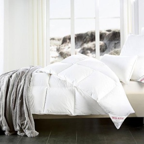 Haeussling Daunenbettdecke Swiss Royal, Bettdecken für Sommer und Winter, Ganzjahresdecke, Decke, Füllung: 90% Daunen, 10% Federn, Bezug: 100% Baumwolle, Bettdecke 135x200 cm, 155x220 cm & weitere Größen, Made in Germany