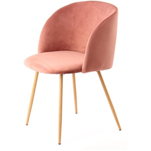 Hagefjell Dining Chair - Modern - Pink - Polyester - 56cm x 54cm x 84cm