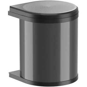 Hailo Abfallsammler Big Box 15, Grau, Schwarz, Kunststoff, 15 L, 29.0x30.4x36.5 cm, Küchen, Küchenausstattung, Mülleimer