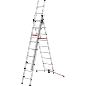 HAILO Anlegeleiter S100 ProfiLOT Leitern Gr. B/H/L: 48 cm x 274 cm x 19 cm, grau (aluminiumfarben) Leitern