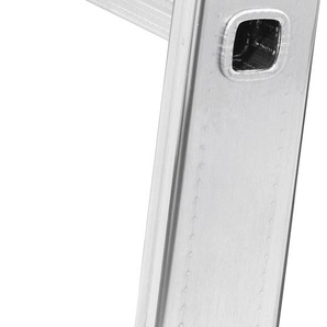 HAILO Anlegeleiter S60 ProfiStep uno Leitern Aluminium-Anlegeleiter 18 Sprossen Gr. B/H/L: 34 cm x 507 cm x 11 cm, grau (aluminiumfarben) Leitern