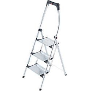 Hailo Klapptrittleiter Living Step Silber, Schwarz 3 Stufen 6906897